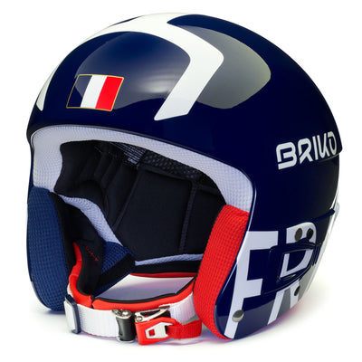 Helmets Unisex VULCANO FIS 6.8 - FRANCE Helmet SHINY BLUE WHITE Photo (jpg Rgb)			