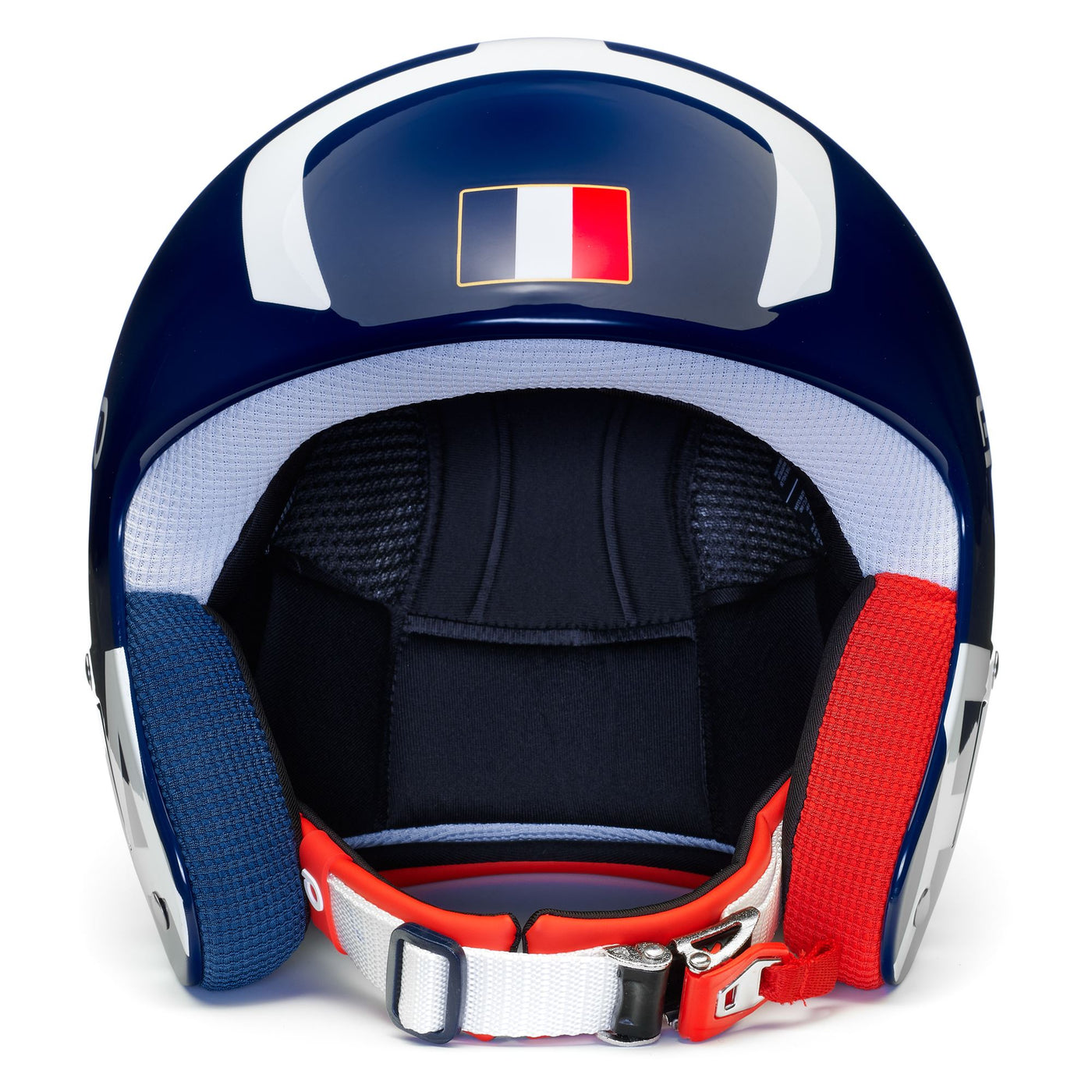Helmets Unisex VULCANO FIS 6.8 - FRANCE Helmet SHINY BLUE WHITE Dressed Side (jpg Rgb)		