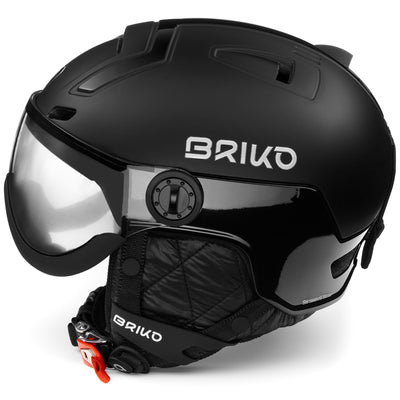 Helmets Unisex STROMBOLI VISOR PHOTO 2.0 Helmet SHINY MATT BLACK | briko Dressed Front (jpg Rgb)	