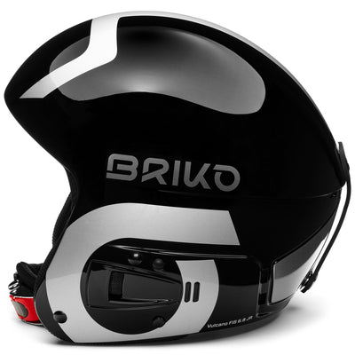 Helmets Kid unisex VULCANO FIS 6.8 JR Helmet SHINY BLACK - SILVER Dressed Front (jpg Rgb)	