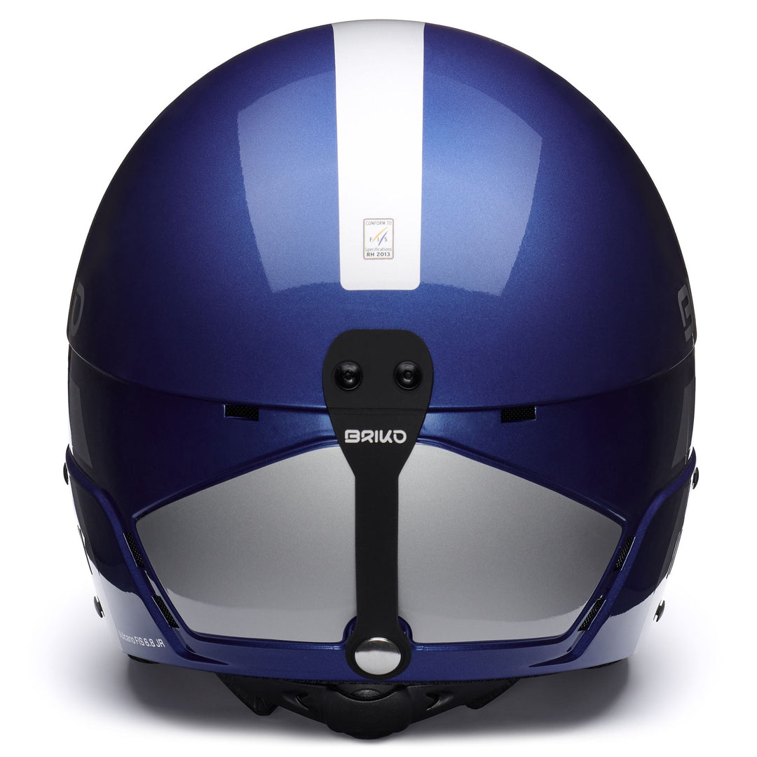 Helmets Kid unisex VULCANO FIS 6.8 JR Helmet SHINY METALLIC BLUE - SILVER Dressed Back (jpg Rgb)		