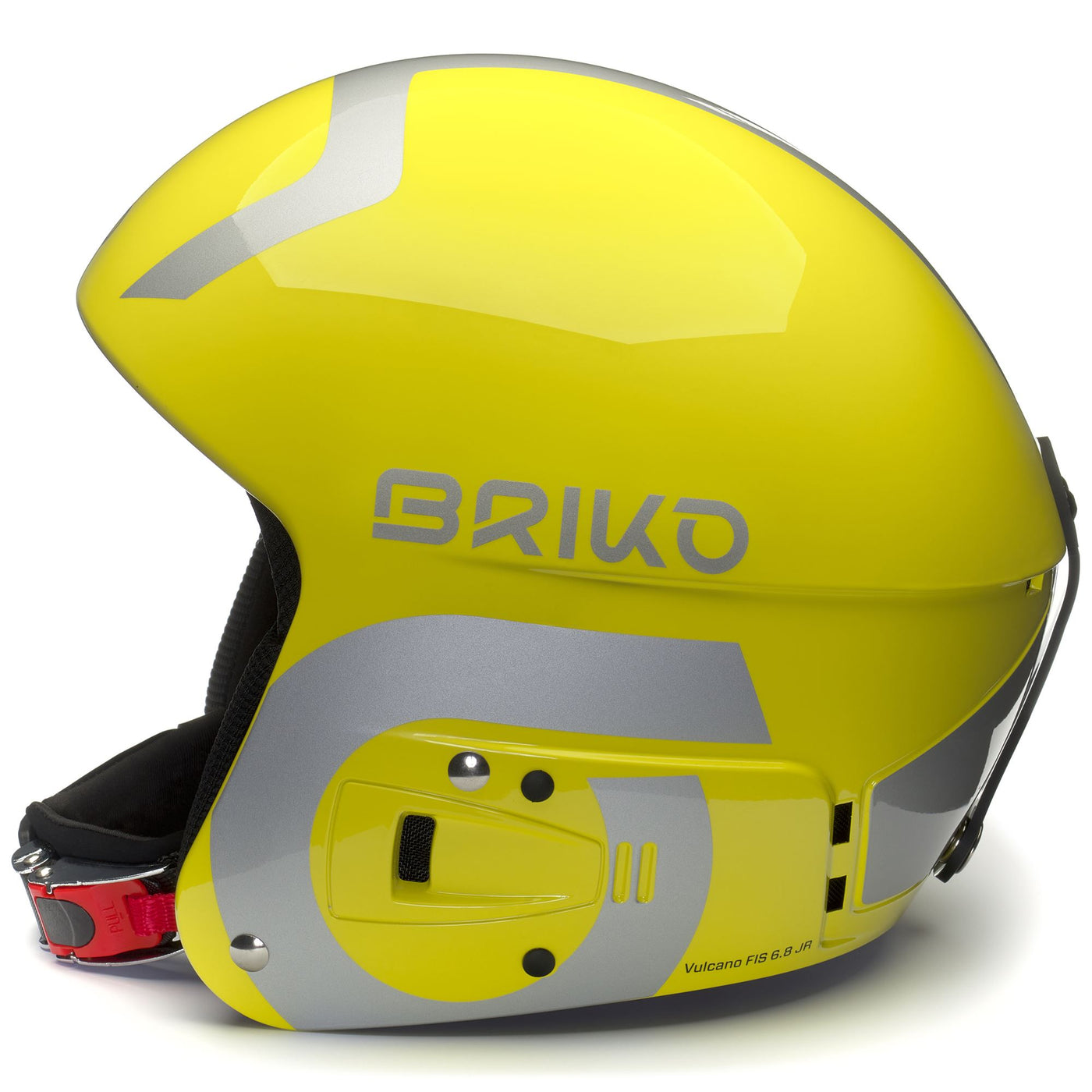 Helmets Kid unisex VULCANO FIS 6.8 JR Helmet SHINY BARBERRY YELLOW - OSLO GRAY Dressed Front (jpg Rgb)	