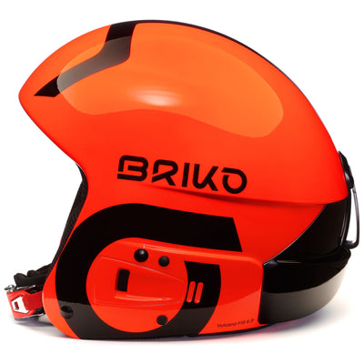 Helmets Unisex VULCANO FIS 6.8 Helmet SHINY ORANGE - BLACK | briko Dressed Front (jpg Rgb)	