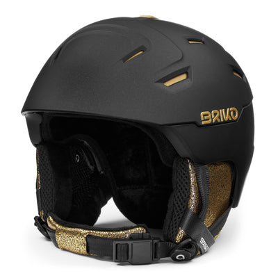 Helmets Woman ZAFFIRO Helmet BLACK - GOLD | briko Photo (jpg Rgb)			