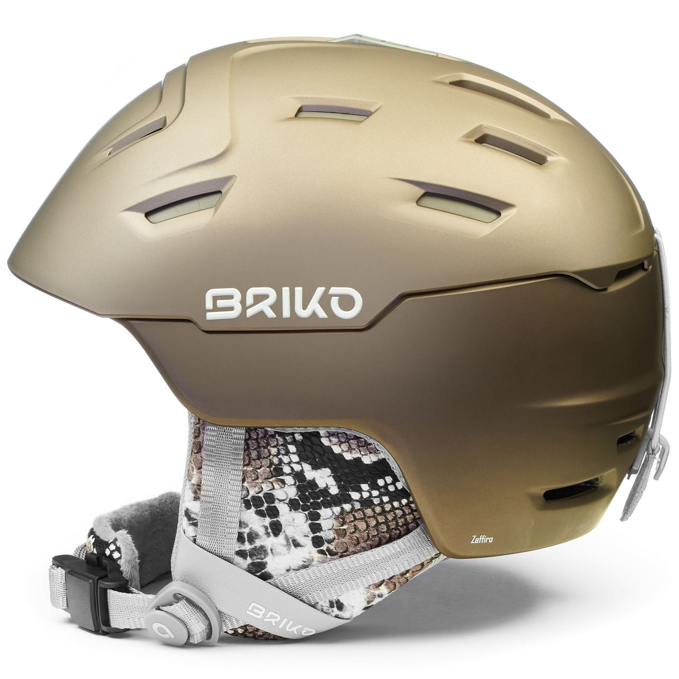 Helmets Woman ZAFFIRO Helmet BRONZE - PYTHON | briko Dressed Front (jpg Rgb)	
