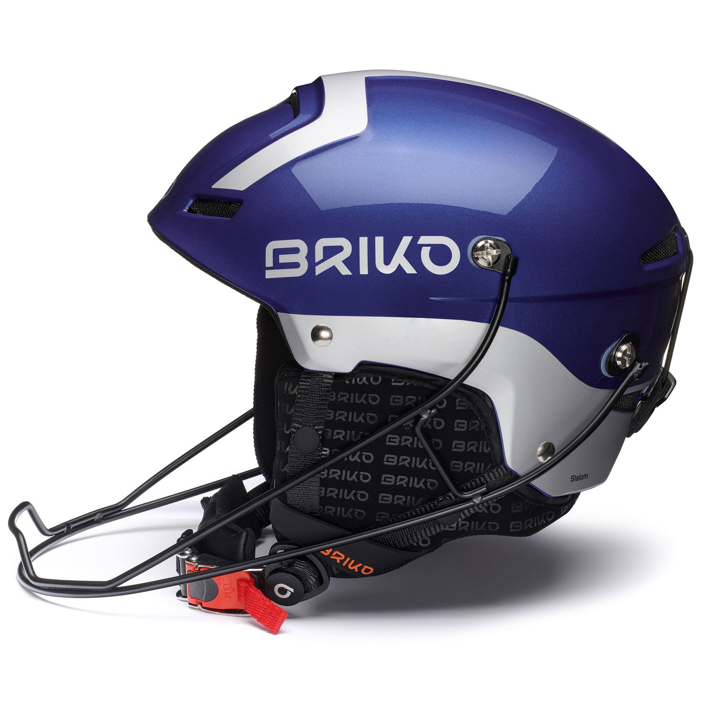 Helmets Unisex SLALOM EPP Helmet SHINY METALLIC BLUE - SILVER | briko Dressed Front (jpg Rgb)	