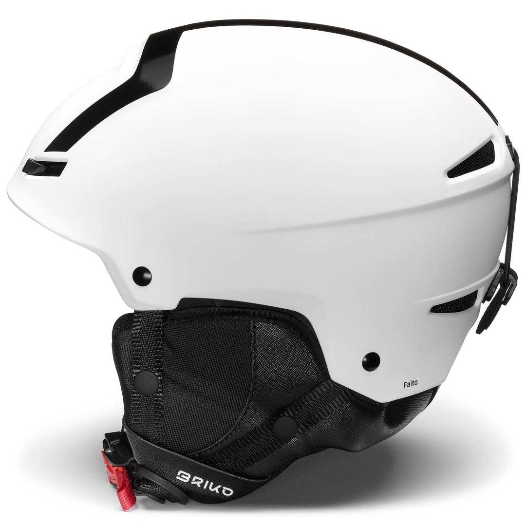 Helmets Unisex FAITO EPP Helmet MATT WHITE - BLACK | briko Dressed Front (jpg Rgb)	