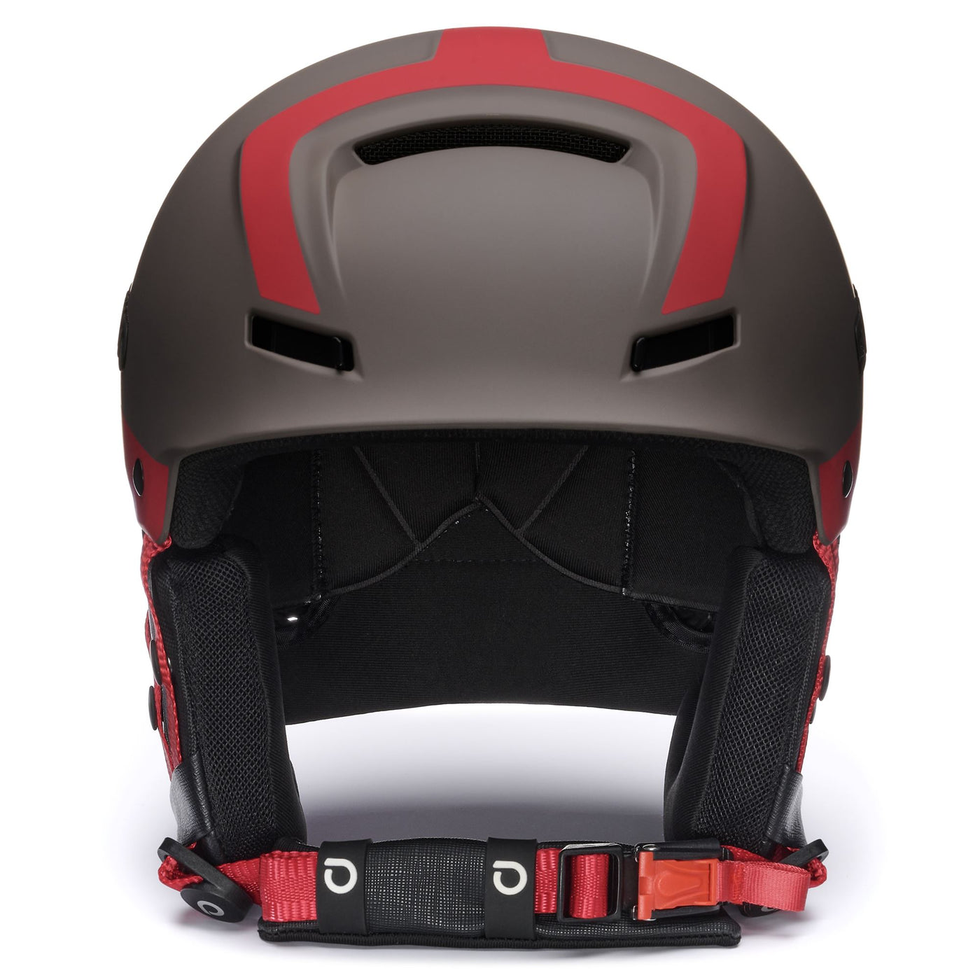 Helmets Unisex FAITO EPP Helmet MATT DORADO BROWN - MONZA RED Dressed Side (jpg Rgb)		