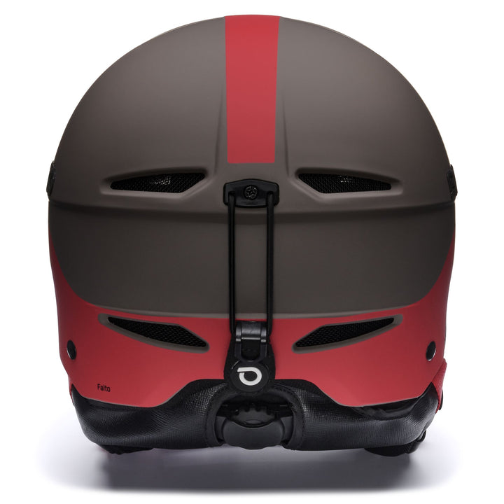Helmets Unisex FAITO EPP Helmet MATT DORADO BROWN - MONZA RED Dressed Back (jpg Rgb)		