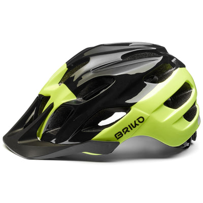 Helmets Unisex MAKIAN Helmet LIME FLUO -  BLACK Dressed Front (jpg Rgb)	