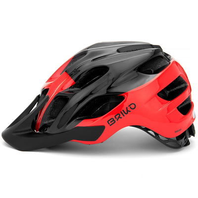 Helmets Unisex MAKIAN Helmet BLACK RED | briko Dressed Front (jpg Rgb)	