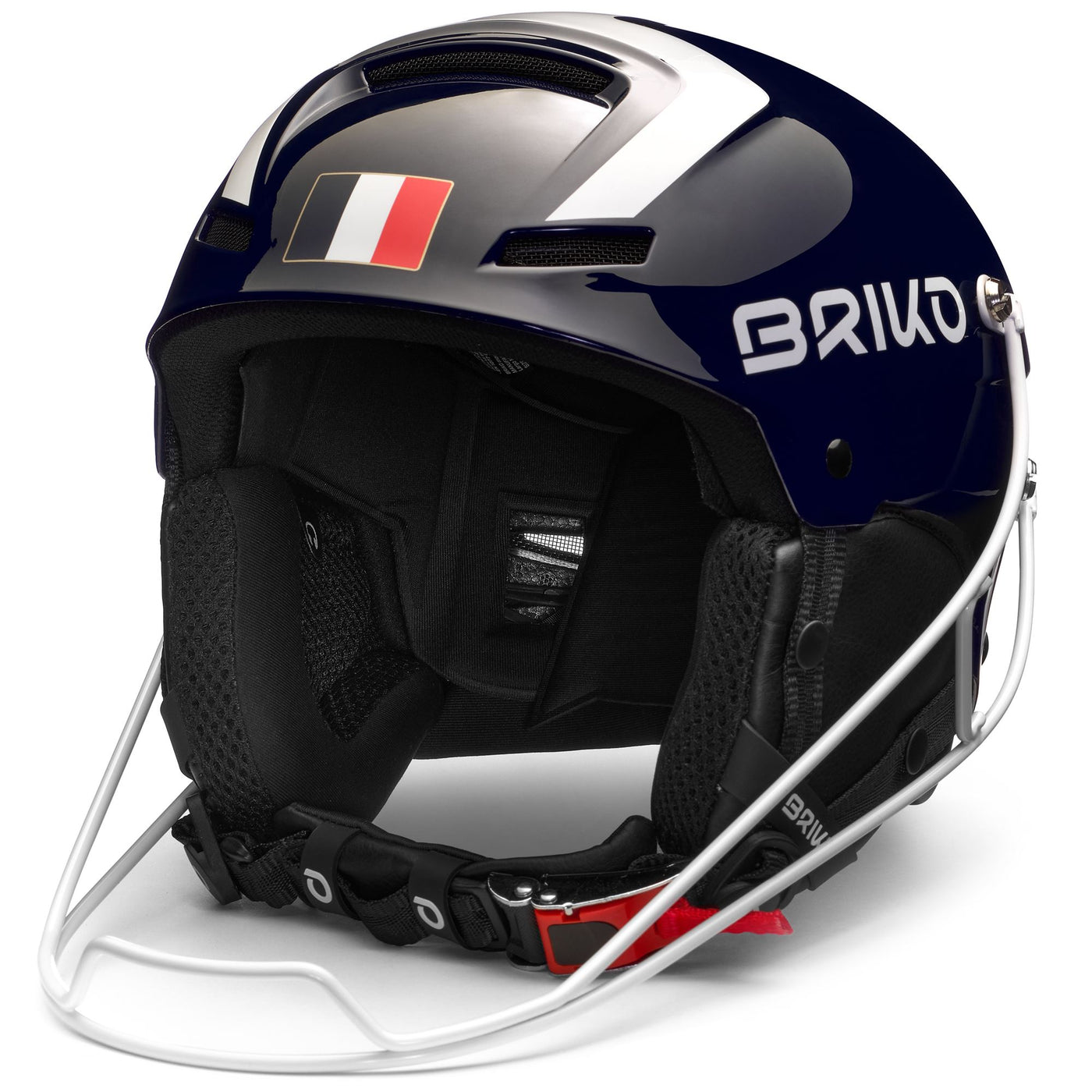 Helmets Unisex SLALOM EPP - FRANCE Helmet SHINY TANGAROA BLUE - WHITE | briko Photo (jpg Rgb)			