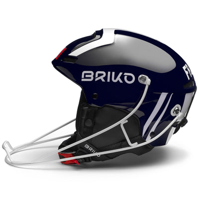Helmets Unisex SLALOM EPP - FRANCE Helmet SHINY TANGAROA BLUE - WHITE | briko Dressed Front (jpg Rgb)	