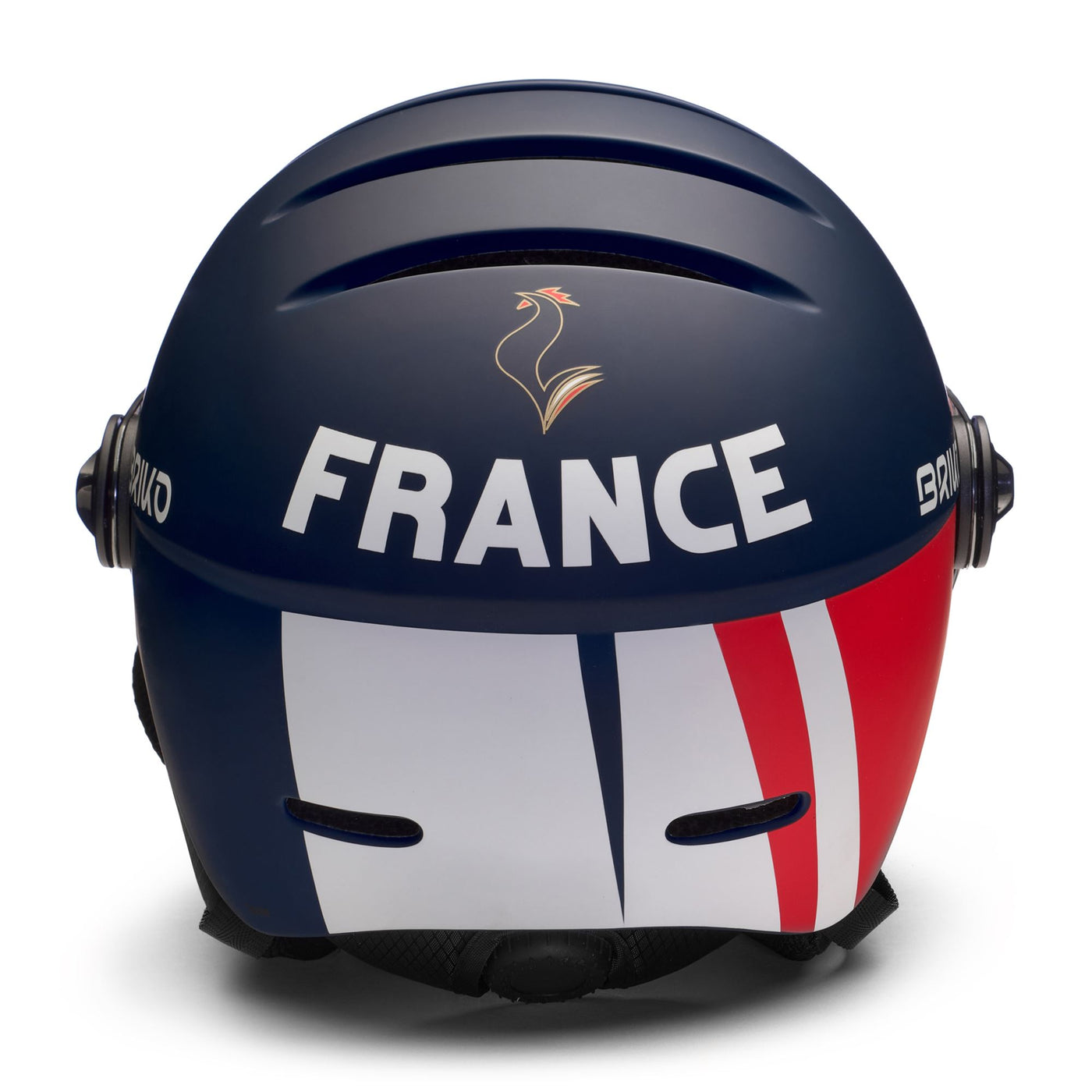 Helmets Unisex TEIDE VISOR FRANCE Helmet MATT TANGAROA BLUE - WHITE | briko Dressed Back (jpg Rgb)		