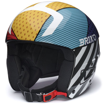 Helmets Unisex VULCANO FIS 6.8 GRAPHIK Helmet SHINY BLACK - WHITE - WEB ORANGE - SEAGULL BLUE Photo (jpg Rgb)			