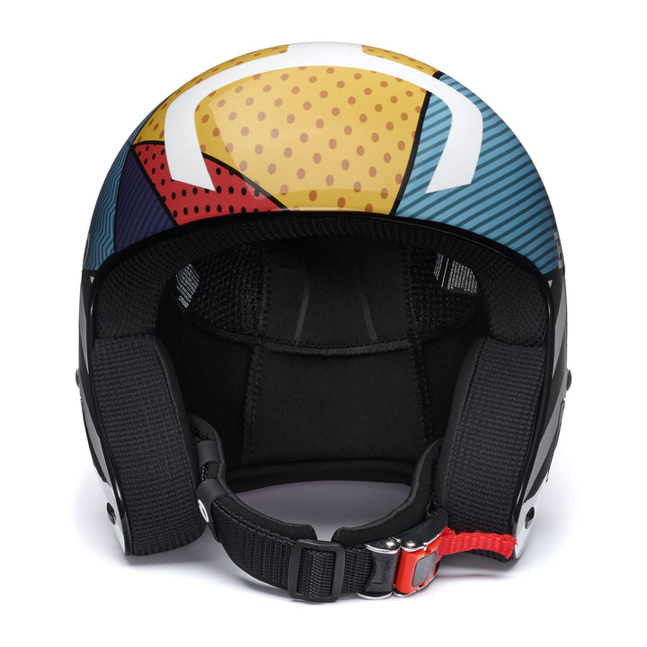 Helmets Unisex VULCANO FIS 6.8 GRAPHIK Helmet SHINY BLACK - WHITE - WEB ORANGE - SEAGULL BLUE Dressed Side (jpg Rgb)		