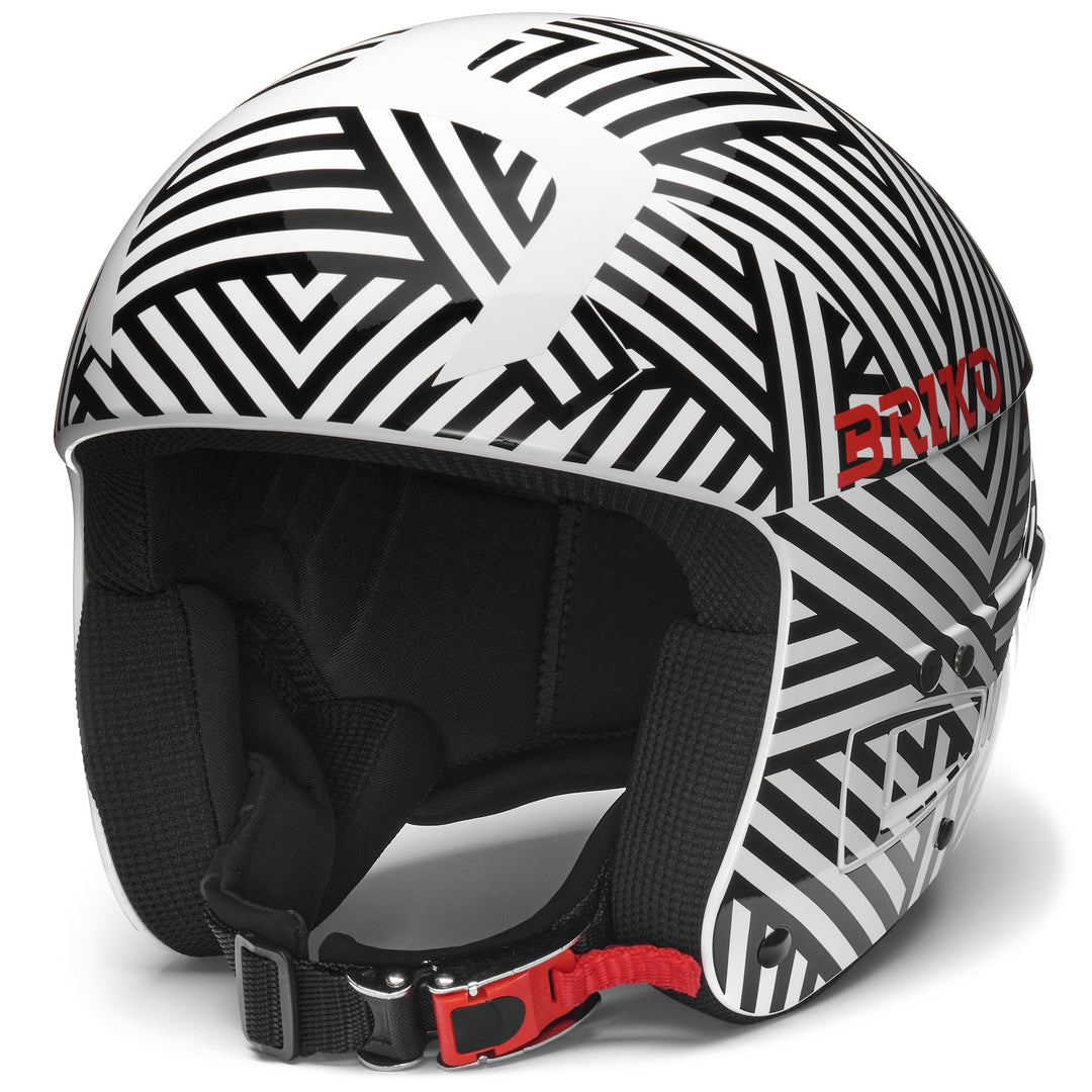 Helmets Unisex VULCANO FIS 6.8 GRAPHIK Helmet SHINY BLACK - WHITE - RED ALIZARIN CRIMSON Photo (jpg Rgb)			