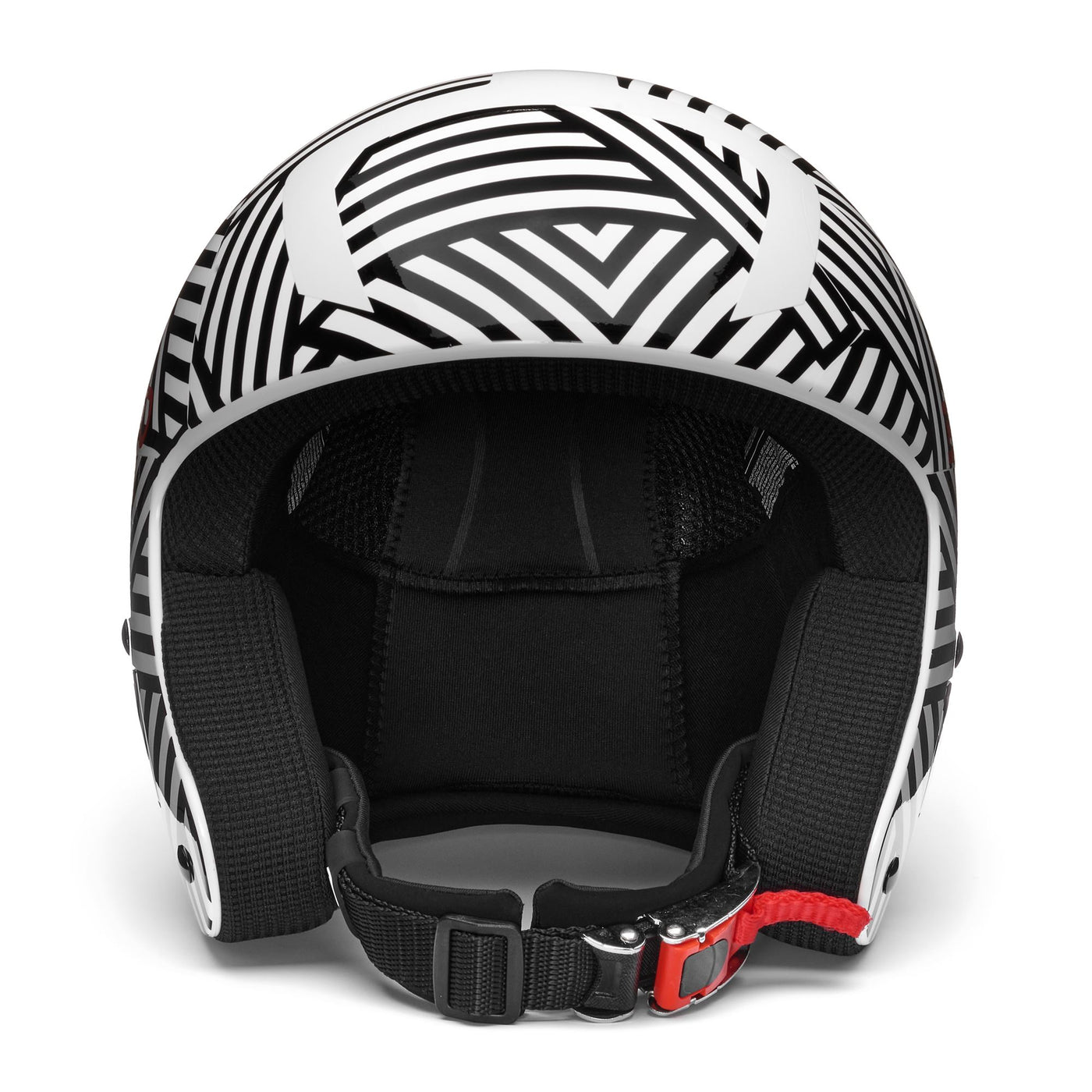 Helmets Unisex VULCANO FIS 6.8 GRAPHIK Helmet SHINY BLACK - WHITE - RED ALIZARIN CRIMSON Dressed Side (jpg Rgb)		