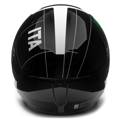 Helmets Unisex VULCANO 2.0 ITALIA Helmet SHINY BLACK - WHITE Dressed Back (jpg Rgb)		