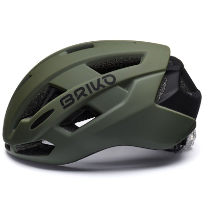 Helmets Unisex IZAR LED Helmet MATT GREEN STORM DUST - BLACK Dressed Front (jpg Rgb)	