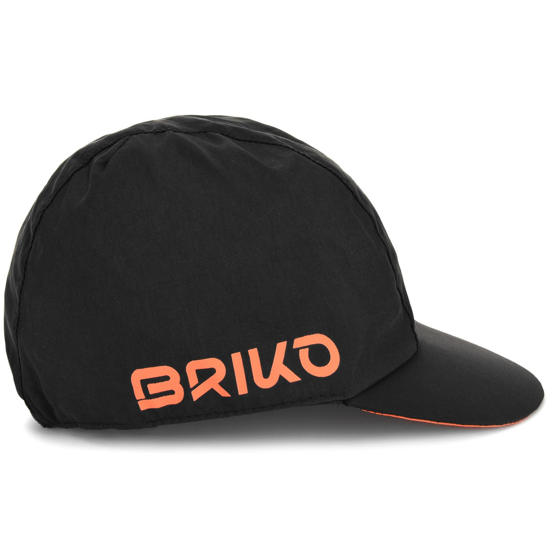 Headwear Unisex VISOR CAP Cap BLACK - ORANGE FLAME Dressed Back (jpg Rgb)		