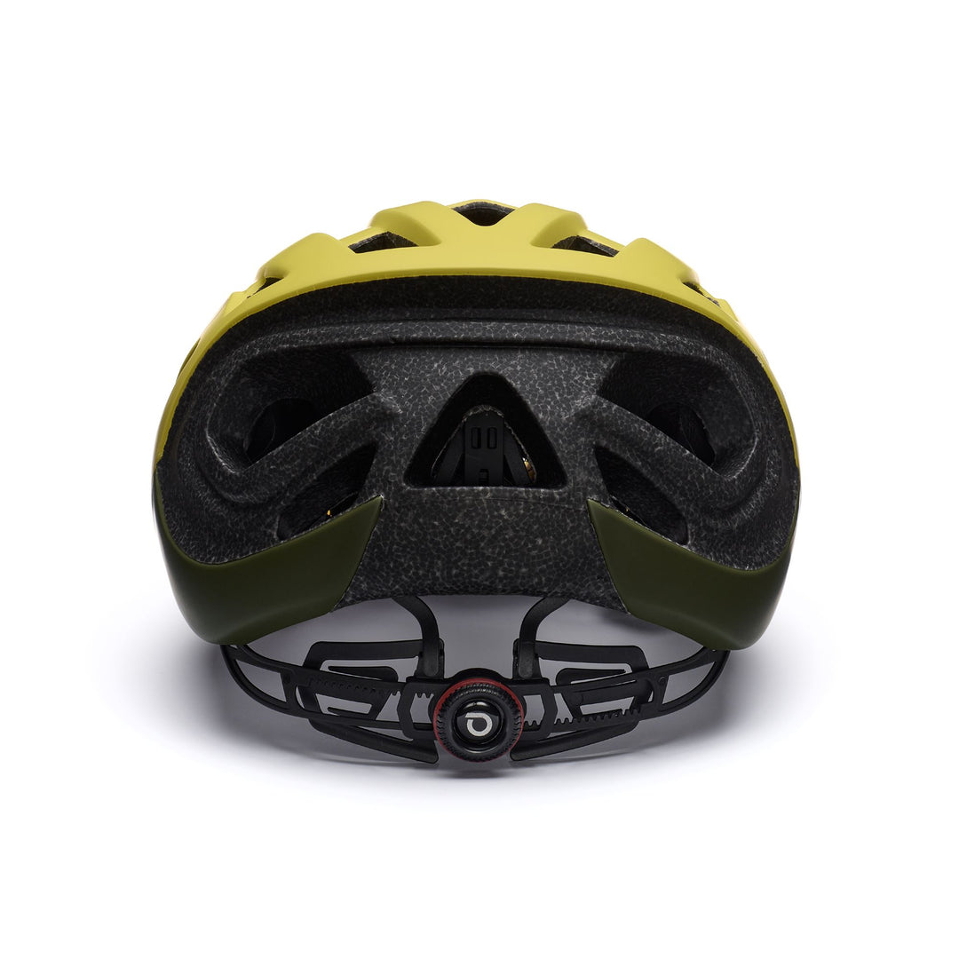 Helmets Unisex SISMIC X Helmet MATT TURMENIC YELLOW - THATCH GREEN Dressed Back (jpg Rgb)		