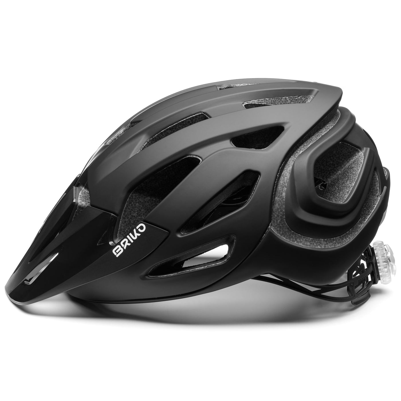 Helmets Unisex SISMIC LED Helmet MATT BLACK | briko Dressed Front (jpg Rgb)	