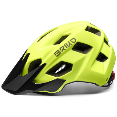 Helmets Unisex AKAN Helmet LIME FLUO -  BLACK Dressed Front (jpg Rgb)	