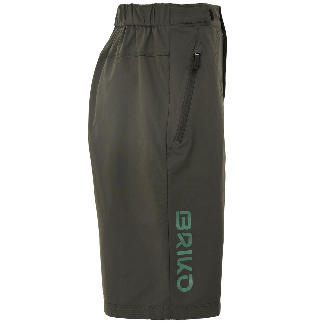 Shorts Man ADVENTURE BERMUDA Sport  Shorts GREEN DK | briko Dressed Front (jpg Rgb)	