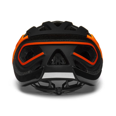 Helmets Unisex BLAZE Helmet MATT BLACK - ORANGE FLAME Dressed Back (jpg Rgb)		
