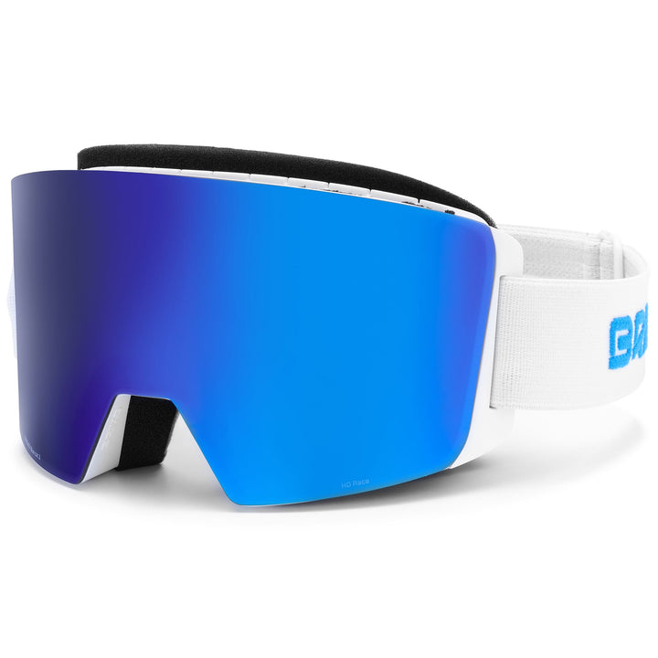 Goggles Unisex GARA FIS 8.8 ITALIA Ski  Goggles WHITE LIGHT BLUE - BM3 Dressed Side (jpg Rgb)		