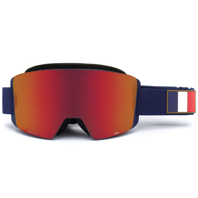 Goggles Unisex GARA FIS 8.8 FRANCE Ski  Goggles Matt blue - white - RM2 | briko Dressed Front (jpg Rgb)	