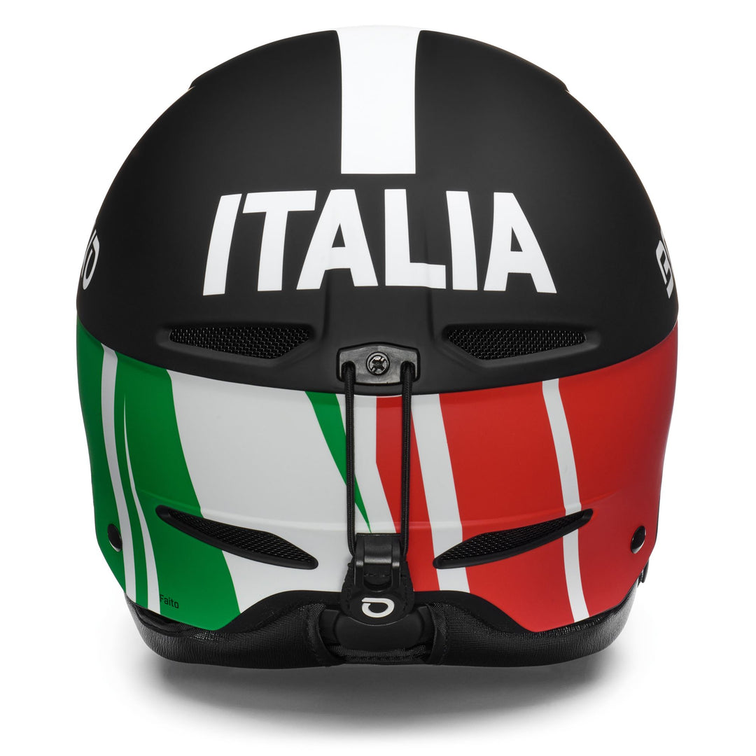 Helmets Unisex FAITO EPP - ITALIA Helmet MATT BLACK - WHITE Dressed Back (jpg Rgb)		