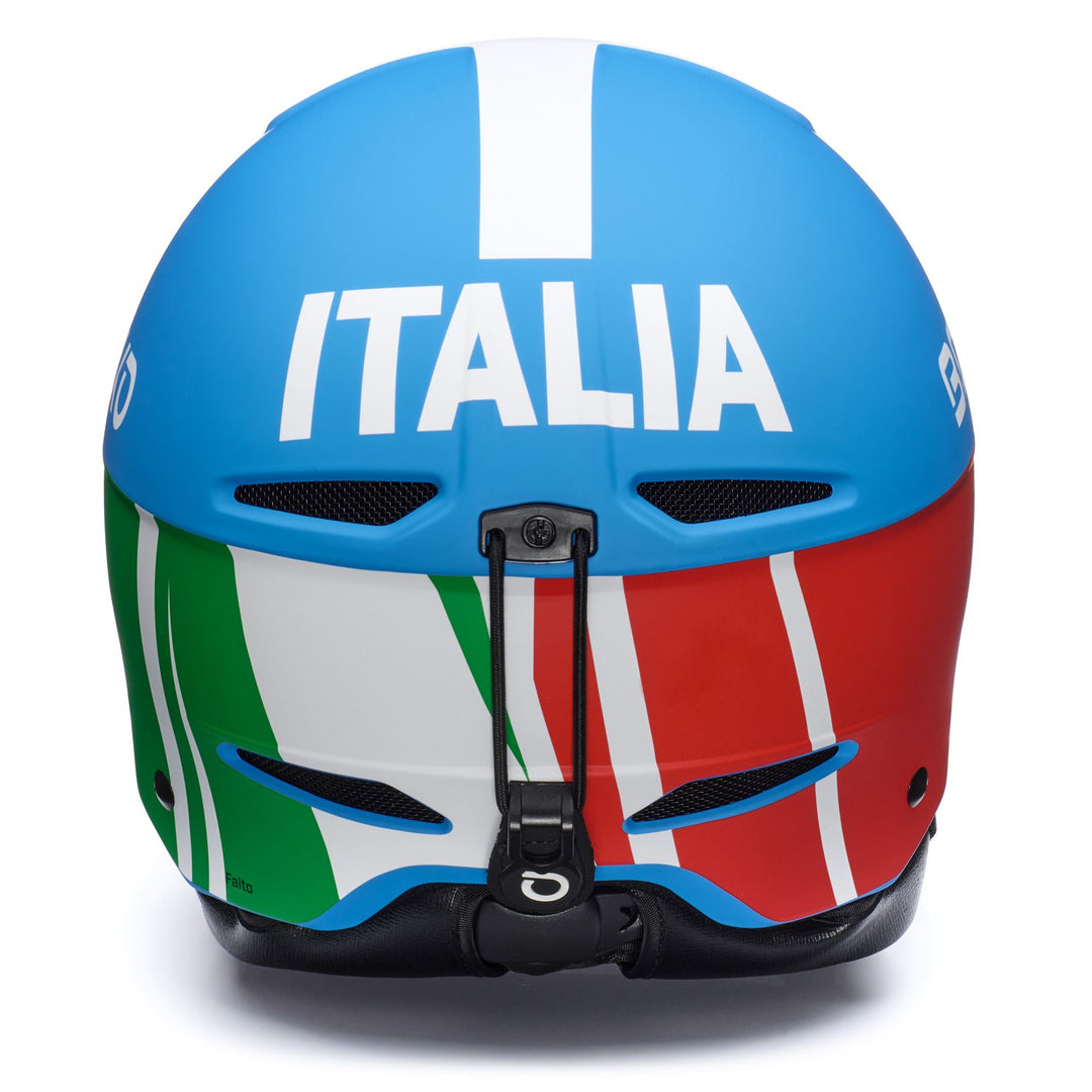 Helmets Unisex FAITO EPP - ITALIA Helmet MATT SCIENCE BLUE - WHITE Dressed Back (jpg Rgb)		