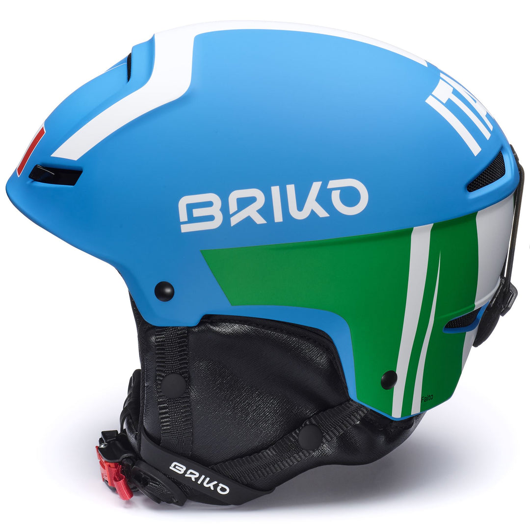 Helmets Unisex FAITO EPP - ITALIA Helmet MATT SCIENCE BLUE - WHITE Dressed Front (jpg Rgb)	