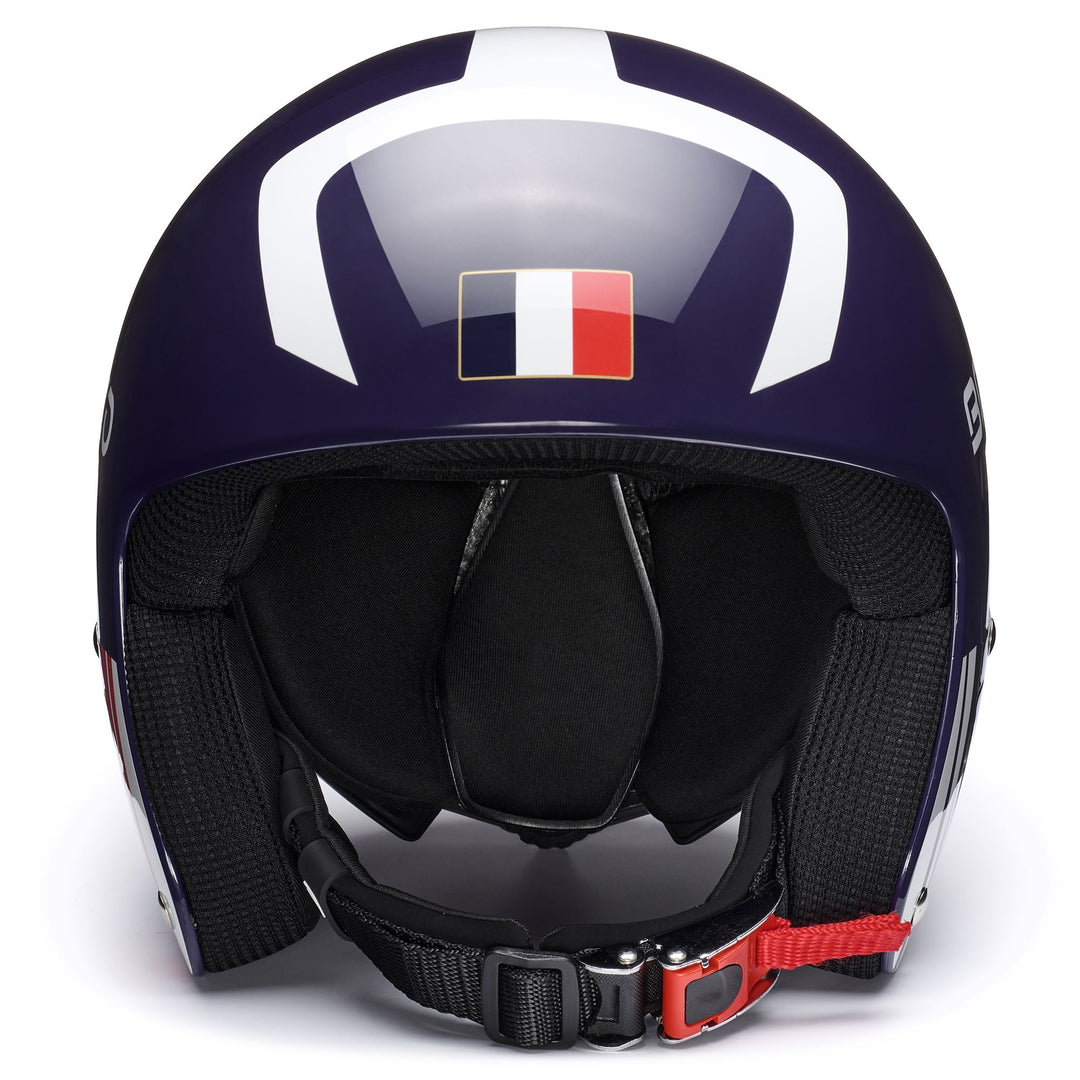 Helmets Unisex VULCANO FIS 6.8 - FRANCE JR Helmet SHINY TANGAROA BLUE - WHITE Dressed Side (jpg Rgb)		