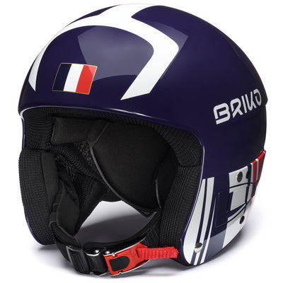Helmets Unisex VULCANO FIS 6.8 - FRANCE JR Helmet SHINY TANGAROA BLUE - WHITE Photo (jpg Rgb)			