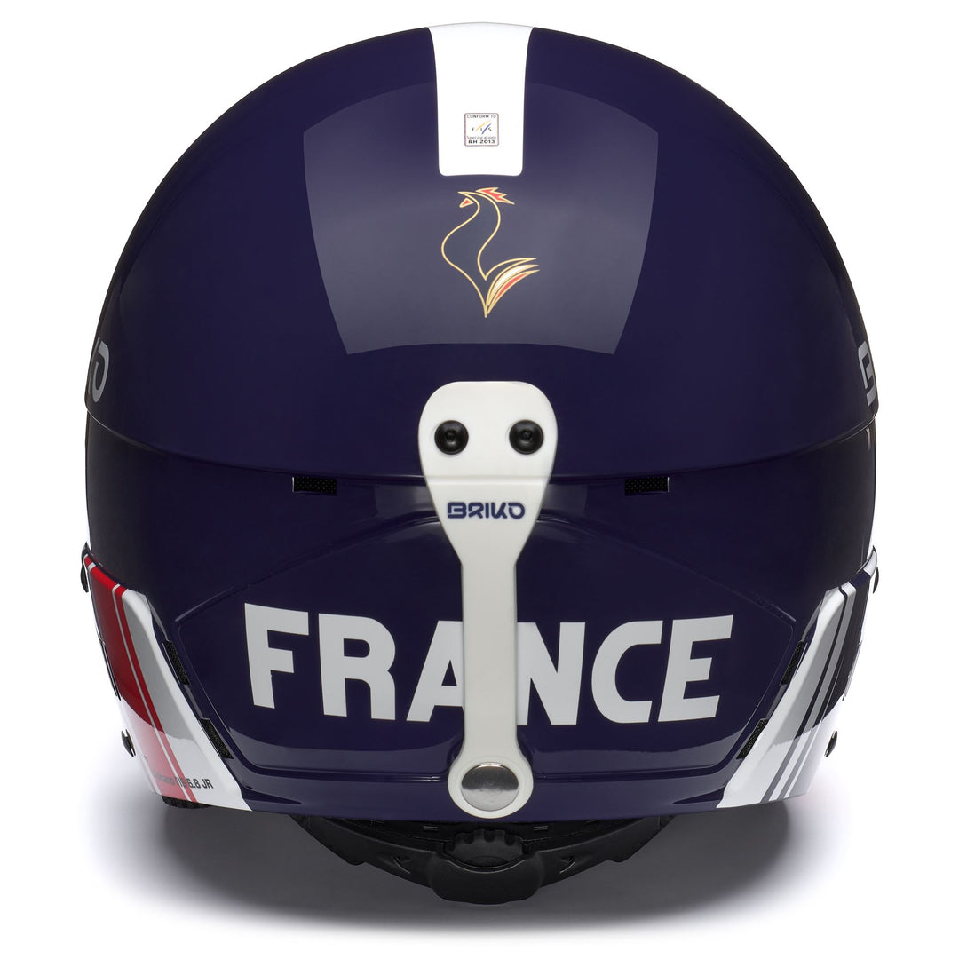 Helmets Unisex VULCANO FIS 6.8 - FRANCE JR Helmet SHINY TANGAROA BLUE - WHITE Dressed Back (jpg Rgb)		