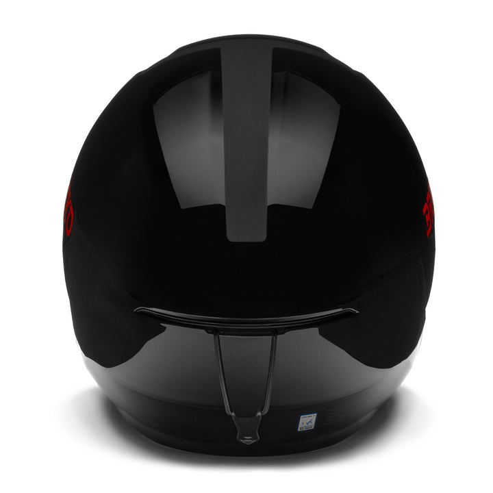 Helmets Unisex VULCANO 2.0 Helmet SHINY BLACK - ORANGE FLUO Dressed Back (jpg Rgb)		