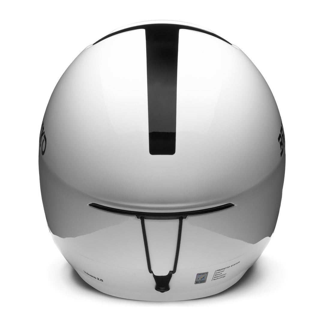 Helmets Unisex VULCANO 2.0 Helmet SHINY WHITE - BLACK Dressed Back (jpg Rgb)		