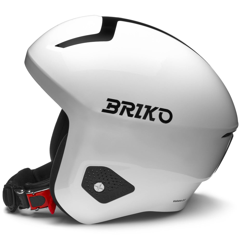 Helmets Unisex VULCANO 2.0 Helmet SHINY WHITE - BLACK Dressed Front (jpg Rgb)	