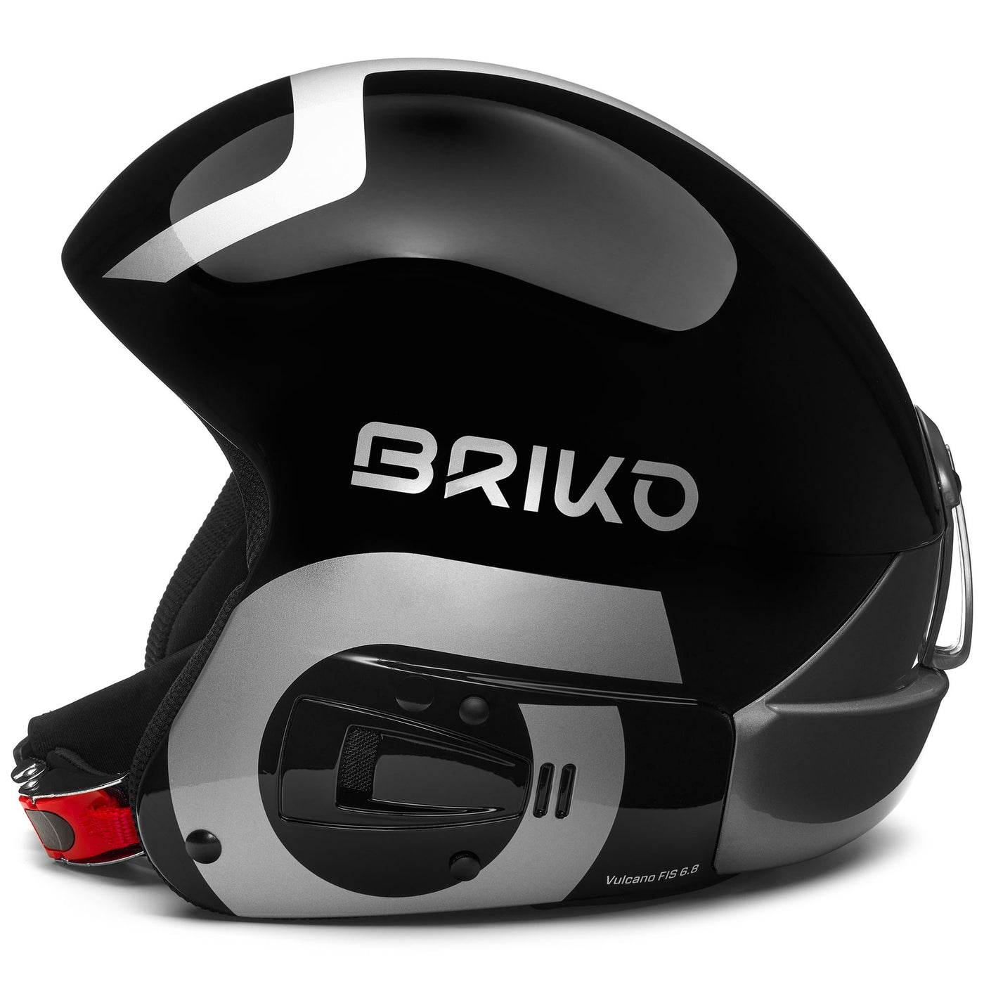 Helmets Unisex VULCANO FIS 6.8 EPP Helmet SHINY BLACK - SILVER Dressed Front (jpg Rgb)	