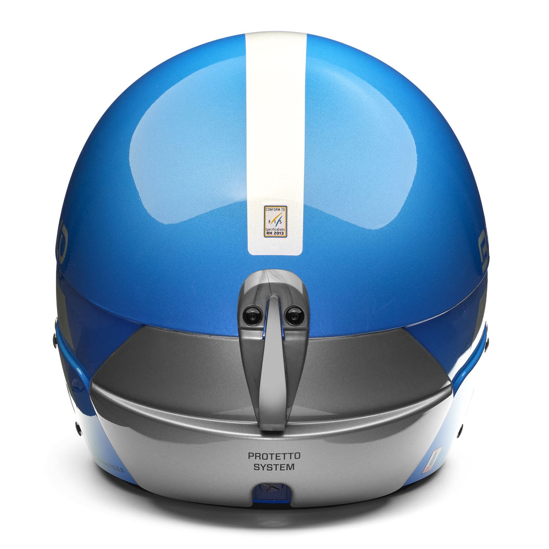 Helmets Unisex VULCANO FIS 6.8 EPP Helmet SHINY IMPACT BLUE - SILVER Dressed Back (jpg Rgb)		