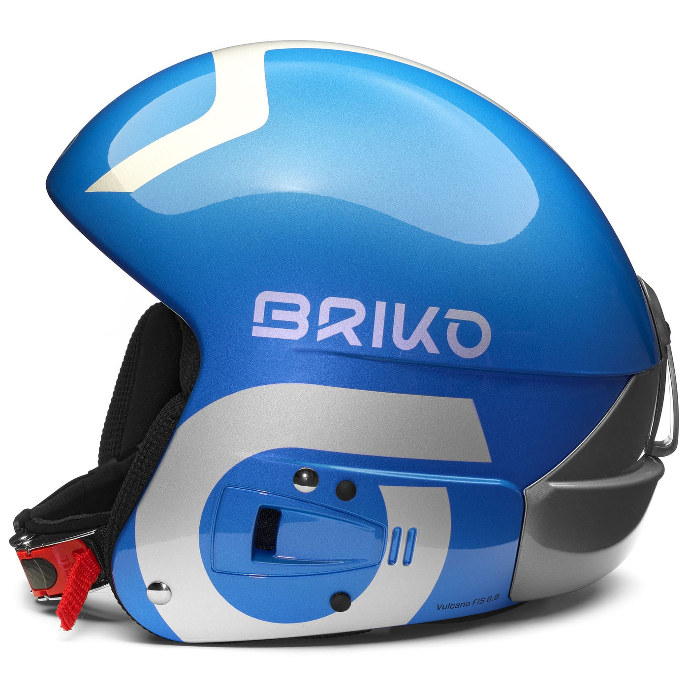 Helmets Unisex VULCANO FIS 6.8 EPP Helmet SHINY IMPACT BLUE - SILVER Dressed Front (jpg Rgb)	