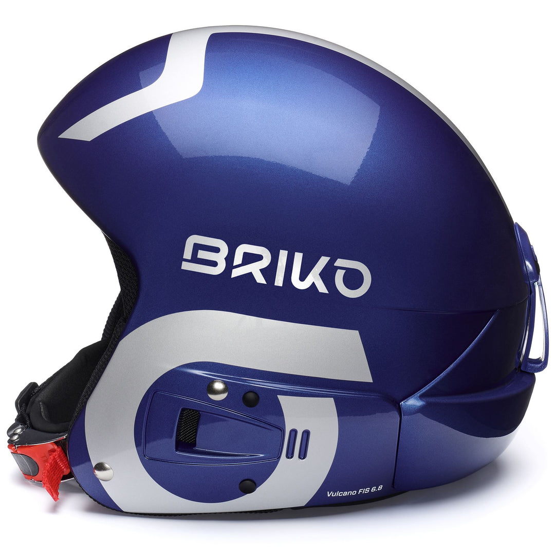 Helmets Unisex VULCANO FIS 6.8 EPP Helmet SHINY METALLIC BLUE - SILVER Dressed Front (jpg Rgb)	