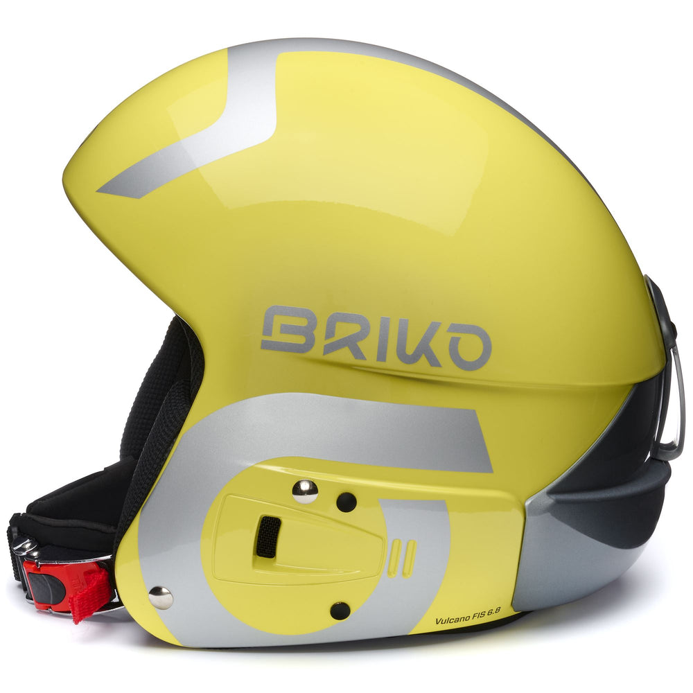 Helmets Unisex VULCANO FIS 6.8 EPP Helmet SHINY BARBERRY YELLOW - OSLO GRAY Dressed Front (jpg Rgb)	