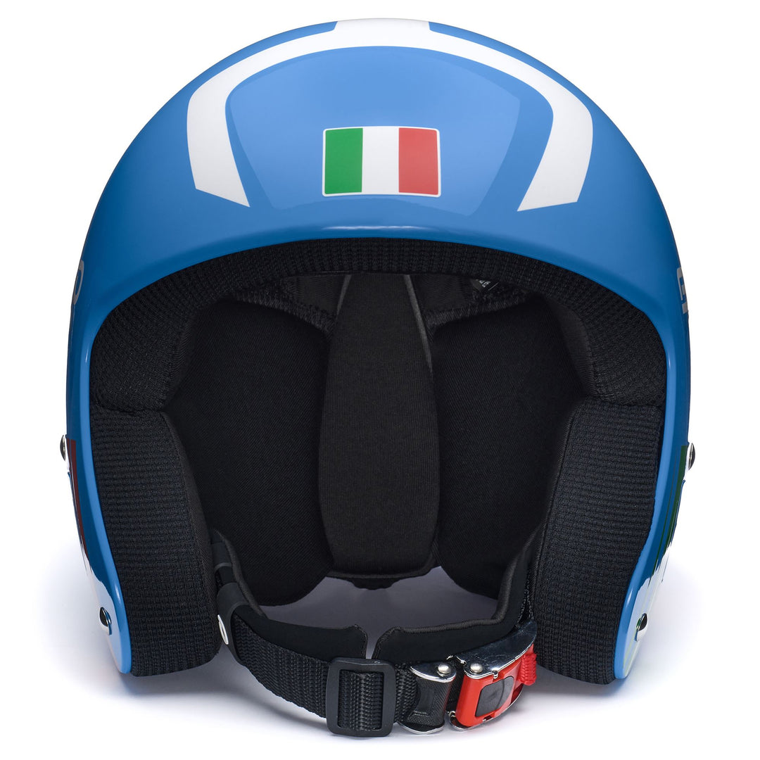 Helmets Unisex VULCANO FIS 6.8 JR - ITALIA Helmet SHINY SCIENCE BLUE - WHITE | briko Dressed Side (jpg Rgb)		