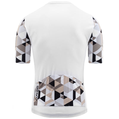 Active Jerseys Man JERSEYKO ABSTRACT Shirt WHITE - BEIGE SANDY - BLACK Dressed Side (jpg Rgb)		