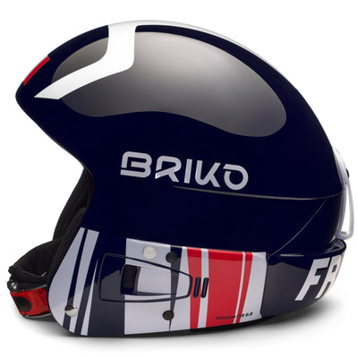 Helmets Unisex VULCANO FIS 6.8 EPP - FRANCE Helmet SHINY TANGAROA BLUE - WHITE Dressed Front (jpg Rgb)	