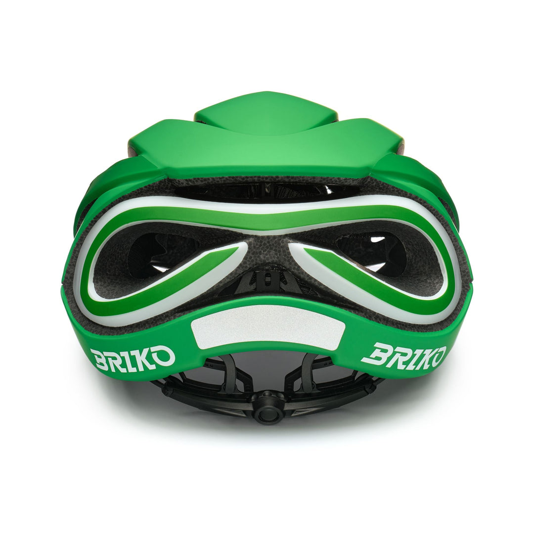 Helmets Unisex QUASAR BARDIANI Helmet GREEN - WHITE Dressed Back (jpg Rgb)		